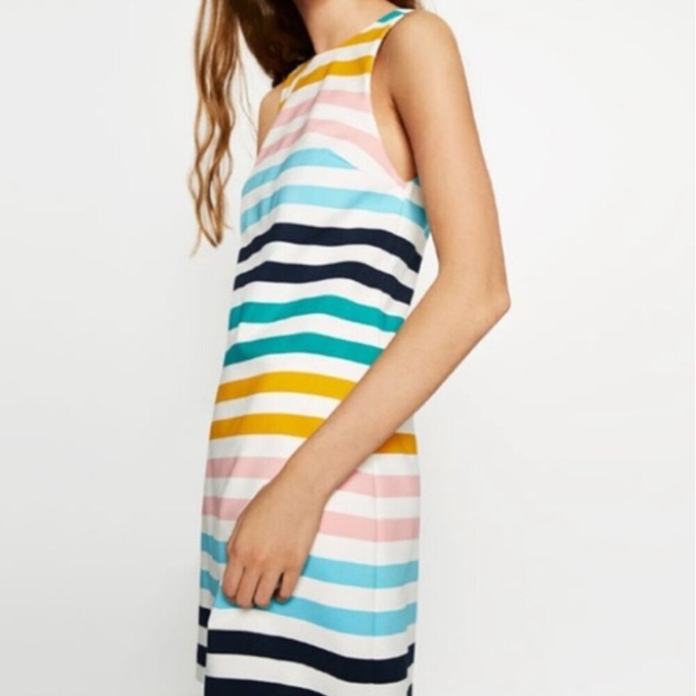 Zara Multi-Color Striped Mini Dress - Picture 4 of 9